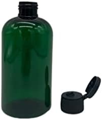 חוות טבעיות 8 גרם בוסטון בוסטון BPA בקבוקים חופשיים - 6 מכולות ריקות למילוי ריק - שמנים אתרים - ארומתרפיה | כובע הצמד שחור